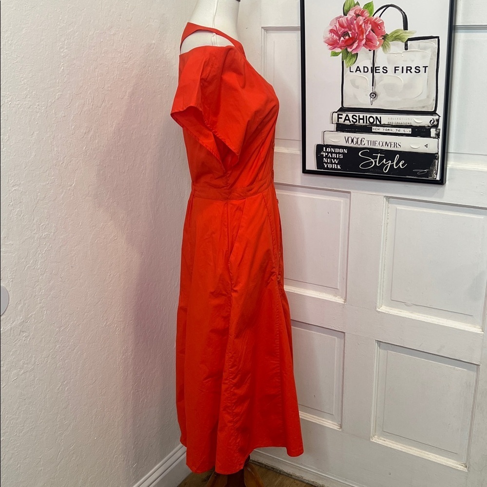 Equipment Doriane Shirtdress in Orange Size S - Picture 3 of 9